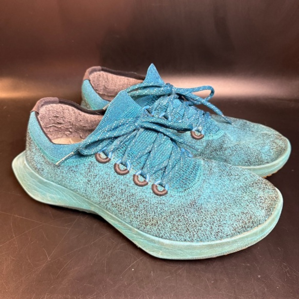 Allbirds Tree Dasher WD2 Teal Eucalyptus Fiber Running Shoes‎ Mens Size 10